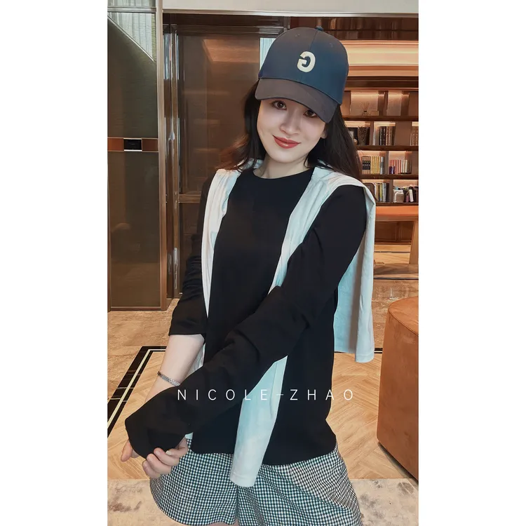 3MK5803【贵姐NICOLE】2025年设计师(婴儿T)进口面料长袖T恤上衣