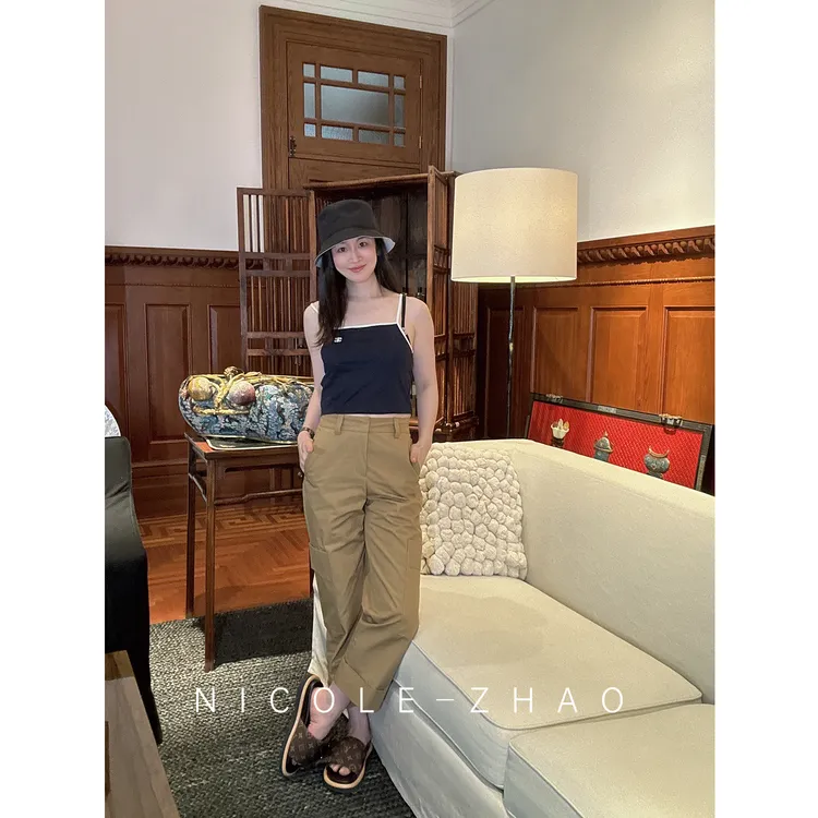 4NKC032【贵姐NICOLE】英国进口面料设计师款高端人见人爱脚踝裤