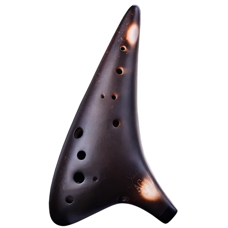 YADI/雅的ag陶笛 12孔中音G调素烧专业演奏级十二孔陶笛初学乐器