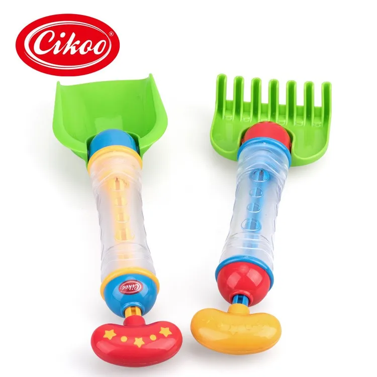 儿童沙铲水枪玩具沙滩铲子耙子抽拉玩戏水玩沙打水仗射水户外亲子