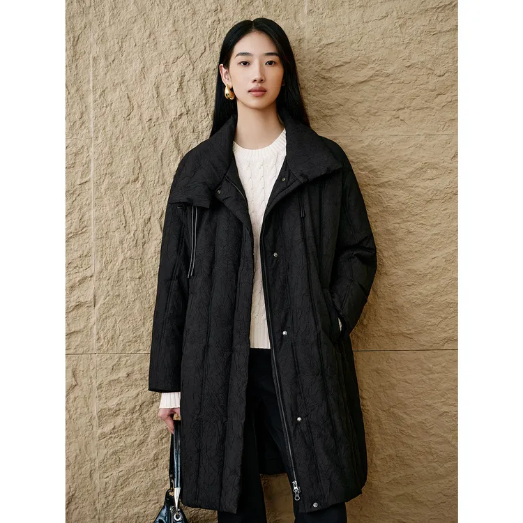 【新中式】INSUN恩裳冬季肌理感设计中长款羽绒服9C64508800