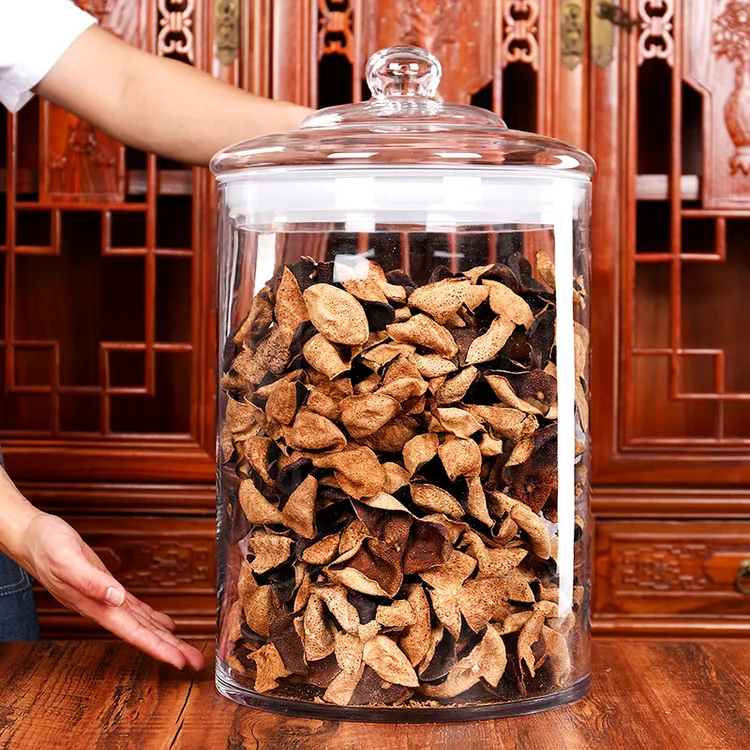 特大号陈皮储存罐商用密封储物罐大容量玻璃瓶带盖茶叶收纳展示罐