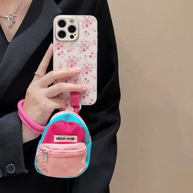 创意零钱包手机壳挂件便携迷你包收纳多功能斜手原创斜挎手机挂件