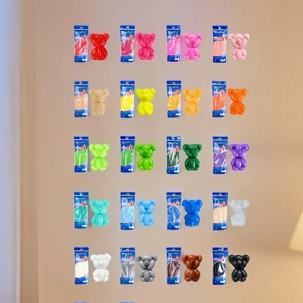 盾牌加厚260长条气球哑光色，马卡龙色100支装