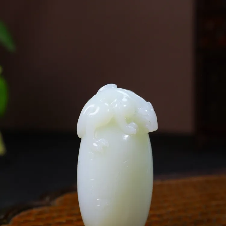 262585玉美人正品新疆和田玉一细米达精品难得貔貅卧守乾坤挂件