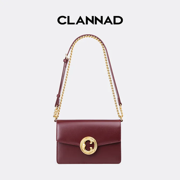 CLANNAD/克兰纳蒂时尚女士小方包真皮百搭单肩斜挎包潮