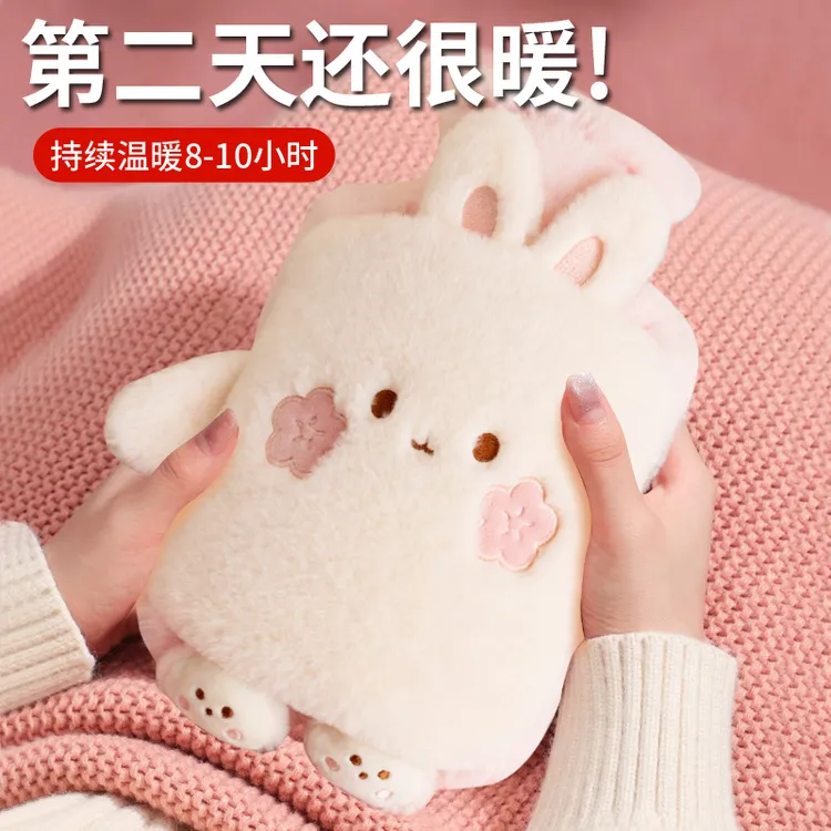彩阳热水袋注水加厚防爆痛经姨妈痛暖腰暖腹暖手宝毛绒暖脚暖宝宝