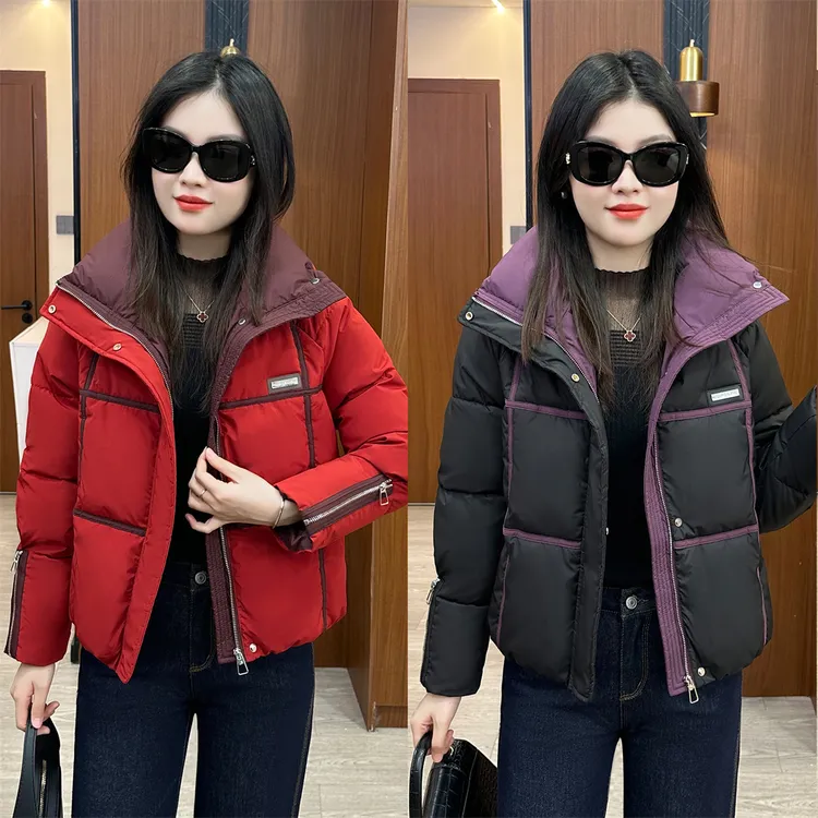 【婉星儿品牌】时尚休闲百搭立领加厚冬季棉衣女士保暖韩版棉服