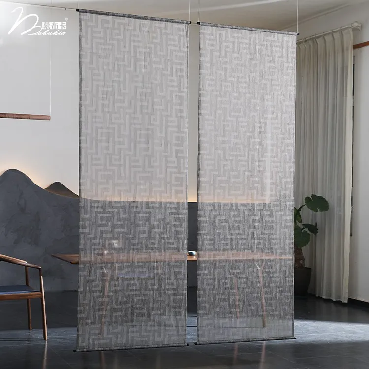 MOBUKIA/慕布卡简约轻奢家用富贵新中式挂帘玄关半透纱帘装饰帘