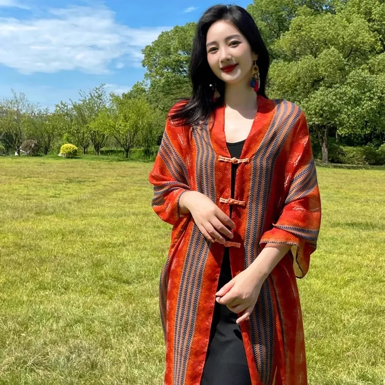夏季新款民族风盘扣棉麻披肩女百搭洋气薄款防晒旅游拍照外搭开衫