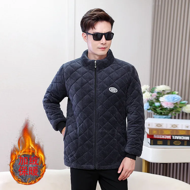 男士冬季新款立领短款棉服外套加绒加厚保暖罩衣耐脏耐寒过冬棉衣