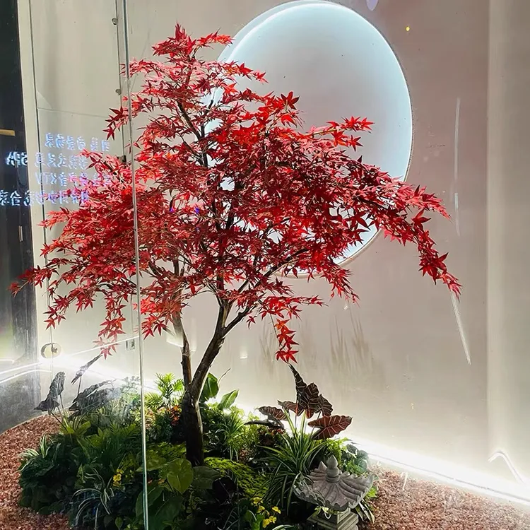 仿真红枫树定做红枫造型树大型装饰枫叶树榕树仿真树造景橱窗落地