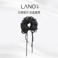 兰诺气质蝴蝶结丝带头绳网纱黑色大肠发圈高端发饰ins风