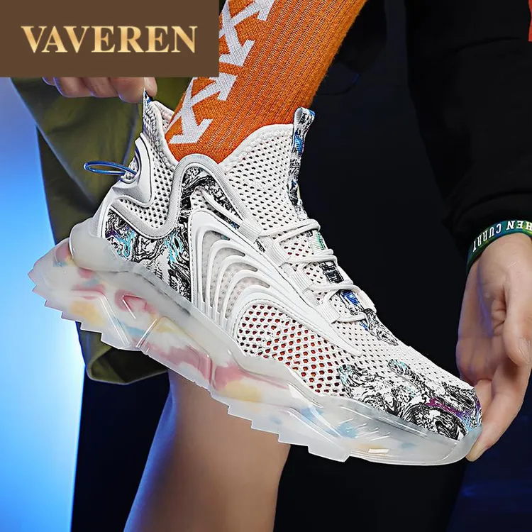 鞋子男2025夏季新款薄款镂空休闲运动网鞋透气爆米花跑步大码潮鞋