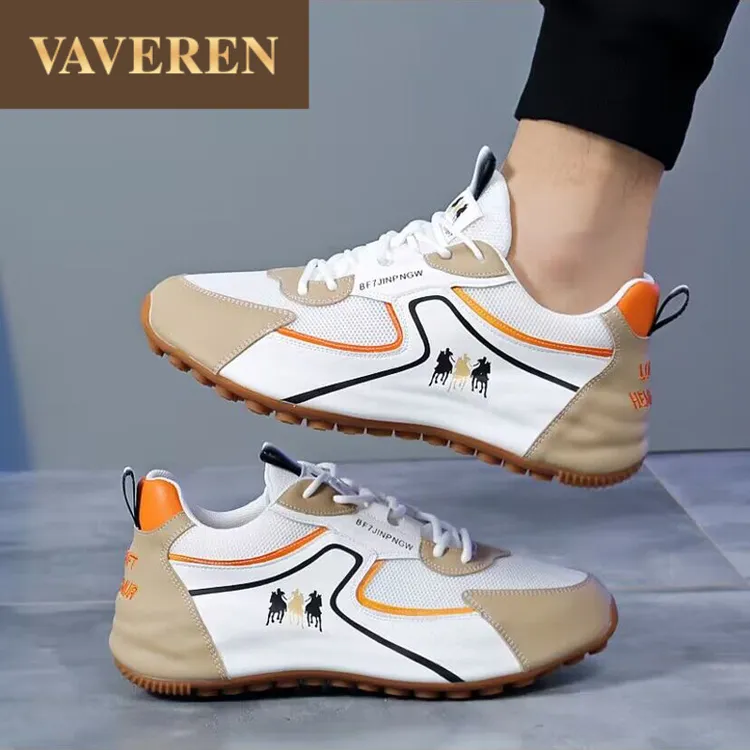 高档轻奢男鞋2025年新款夏季休闲网鞋男百搭潮流小白鞋厚底潮流