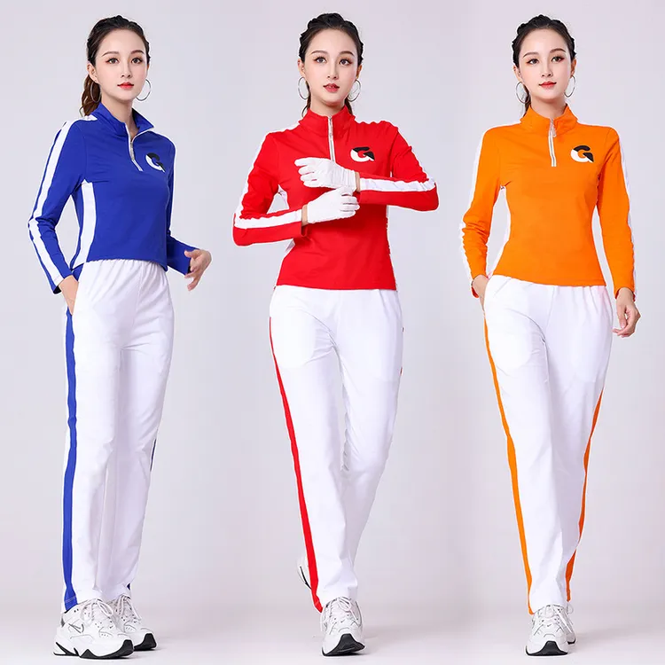 广场舞服装春秋女款中老年跳舞衣服佳木斯套装长袖时尚运动服