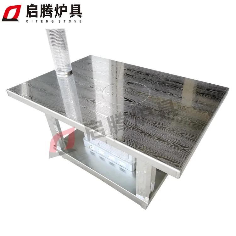 气化炉80*120木纹花方柱，不锈钢气化炉