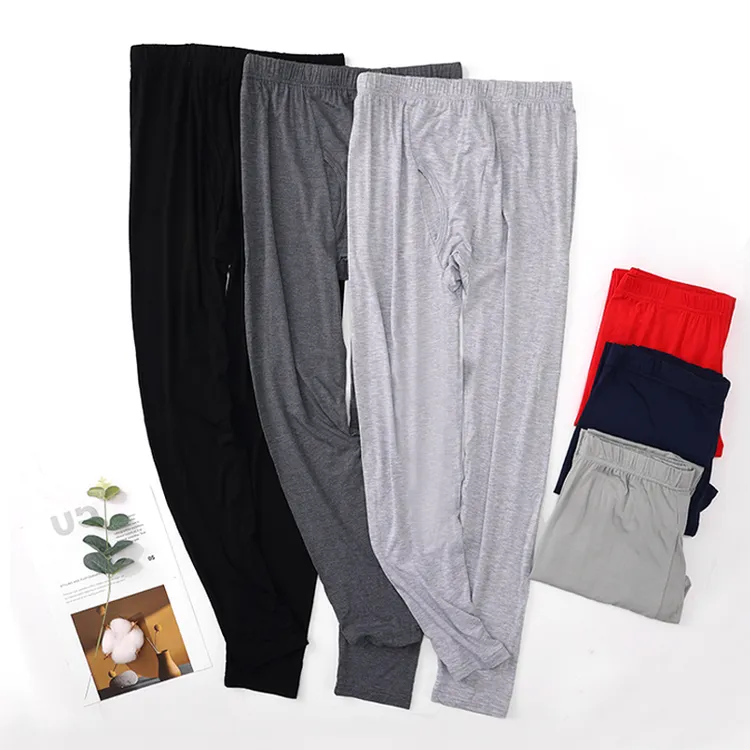 高腰男士秋裤莫代尔老年人薄款线高弹衬裤秋裤薄款秋裤男款薄款