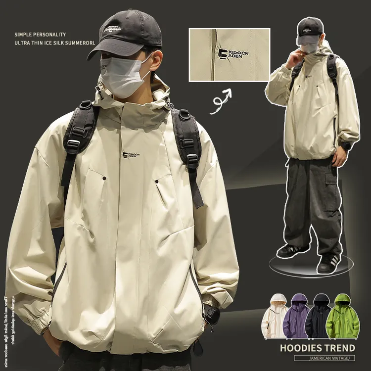 【明星款】真维斯秋季冲锋衣情侣防风防水机能外套户外休闲夹克