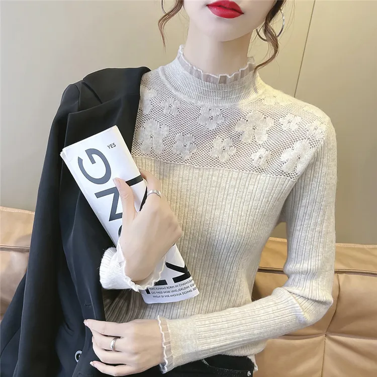 打底衫内搭毛衣女款爆款2025新款洋气针织衫半高领早秋打底小衫