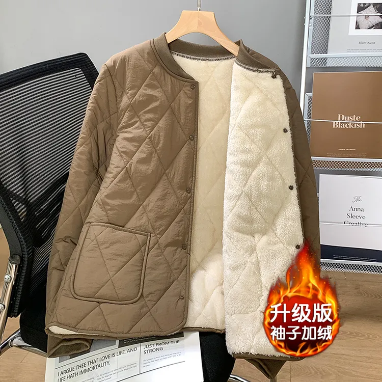 内胆棉衣男初高中学生内穿加绒加厚保暖棉袄秋冬宽松大码棉服外套