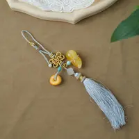 【宇涵珠宝】 蜜蜡小葫芦仔纯手工DIY设计手机链挂件车挂可爱3444