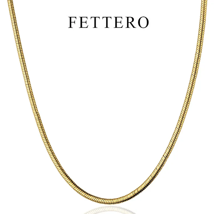 fettero 铜合金项链 【蛇骨链项链】高定设计女款颈链欧美锁骨链