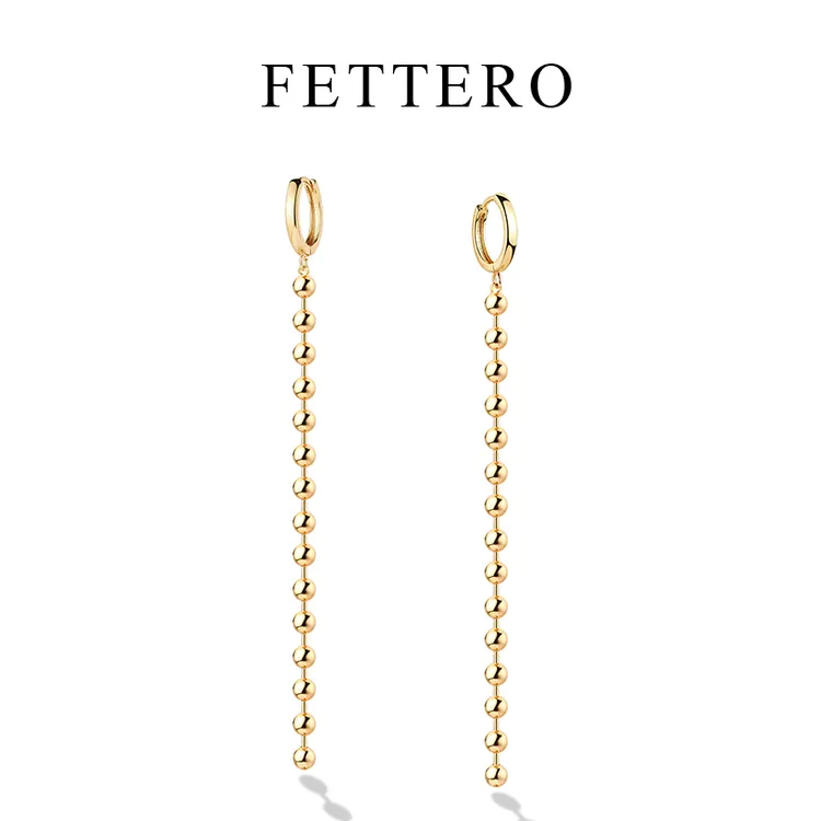 fettero 铜合金耳饰 【长款葫芦串耳环】高定设计气质时尚耳坠女