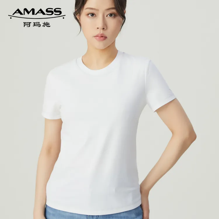 AMASS/阿玛施休闲基础百搭缝线设计短袖T恤5301024-5301025雅丹风