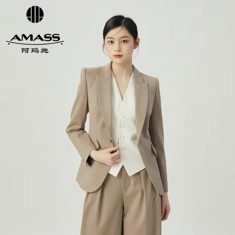 AMASS/阿玛施春夏新款时尚舒适轻职场通勤气质长袖外套女 5400809