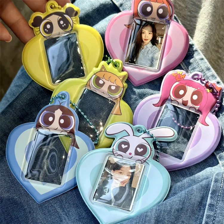 NewJeans 飞天小女警爱豆1寸照可爱情侣相框挂件钥匙扣书包小挂件