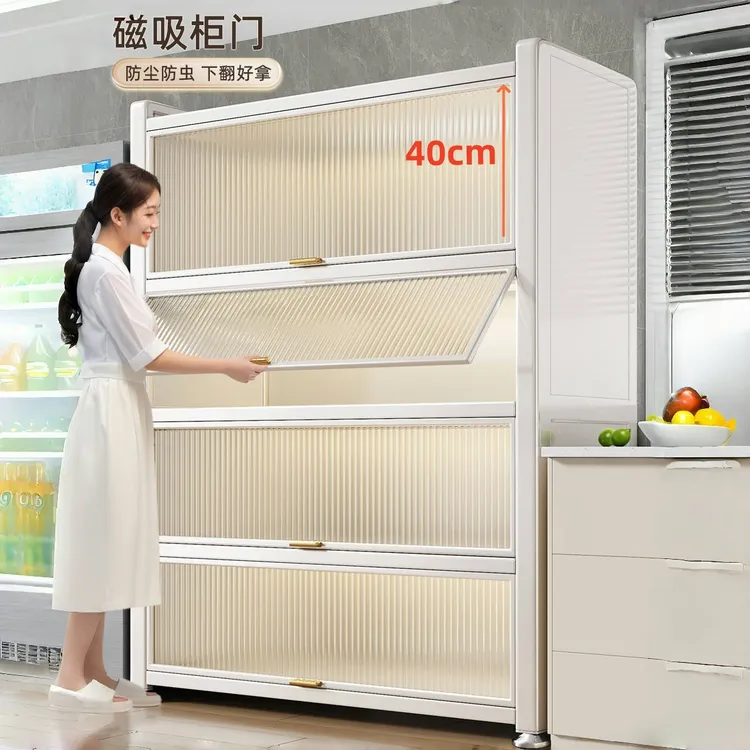 厨房置物架落地多层收纳柜多功能碗柜家用橱柜餐边柜碗碟储物柜子