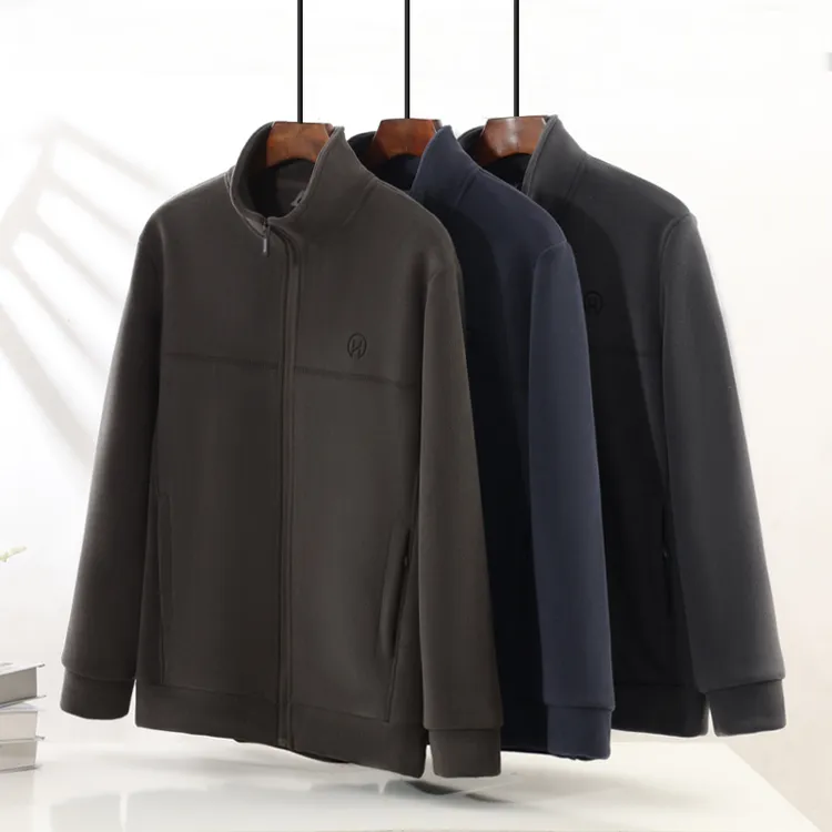 2025秋季新款男士高品质奥粒绒立领外套户外抓绒衣保暖舒适外套