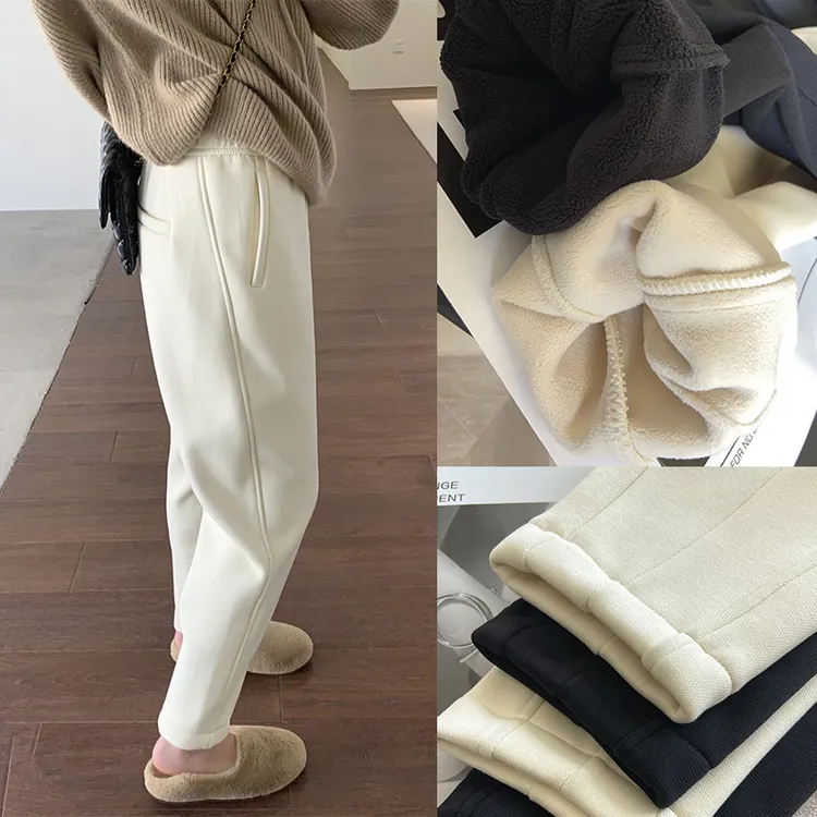 哈伦运动裤女春秋款小个子萝卜奶奶裤冬季加绒高腰显瘦休闲卫裤子