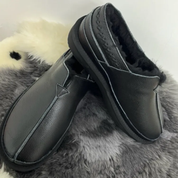 男士外头层牛皮内里羊皮毛一体雪地靴时尚单品冬季保暖百搭好看