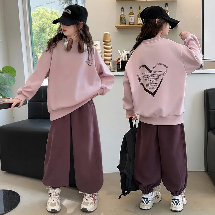 【秋日限定】女童卫衣套装春秋季2024新款洋气秋装女大童运动两件套