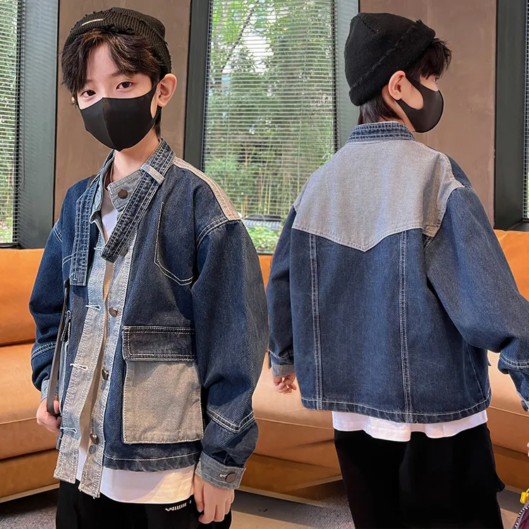 儿童装男童春装牛仔外套2025新款中大童男孩痞帅春季洋气春秋款潮