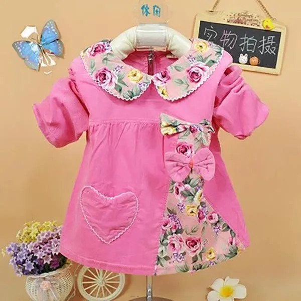 中长款男女宝宝罩衣灯芯绒儿童反穿衣春秋冬防水吃饭衣长袖洋气