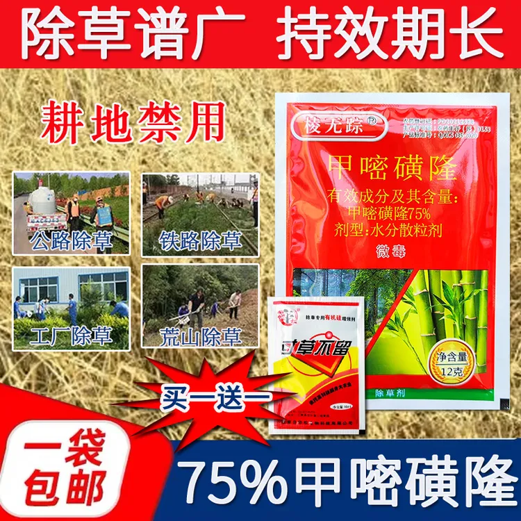 75%甲嘧磺隆除草烂根剂专用公路铁路隔离带专业药烂根除杂草农药