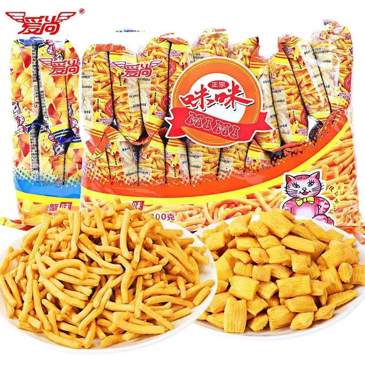 爱尚咪咪虾条虾味薯条蟹味粒薯片青豌豆三合一小零食小吃休闲食品