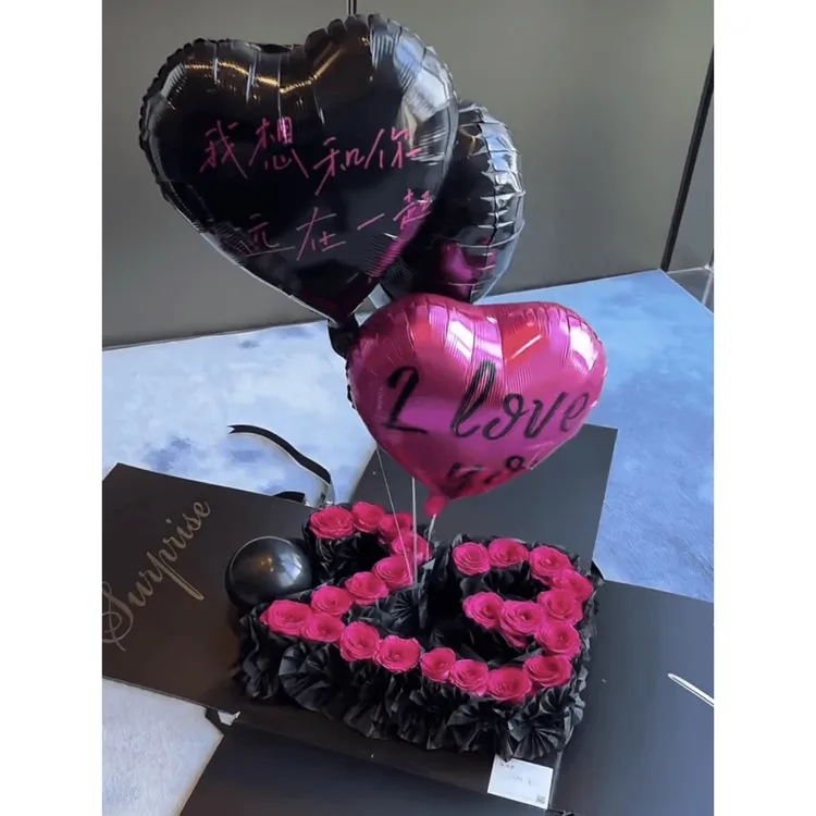 全国同城配送数字惊喜花盒花束生日礼盒鲜花速递适用于求婚表白