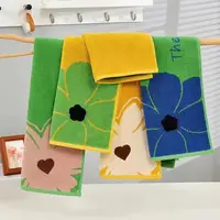 【花朵】纯棉家用成人洗脸洗澡毛巾 情侣高档柔软吸水