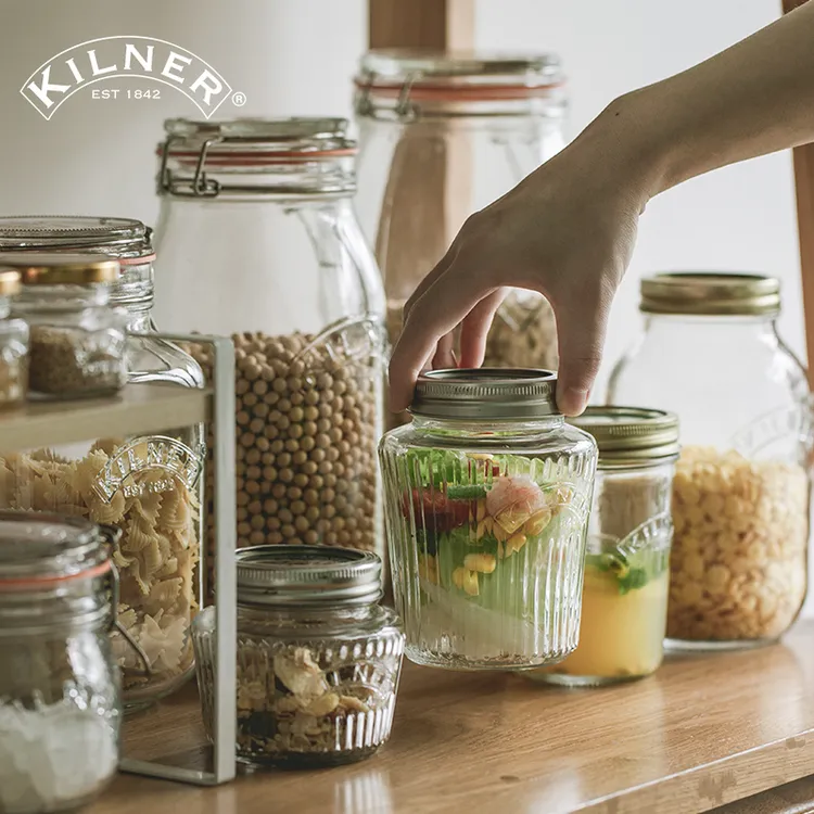 kilner密封罐英国食品级干货宽口玻璃罐蜂蜜瓶厨房杂粮食品储物罐
