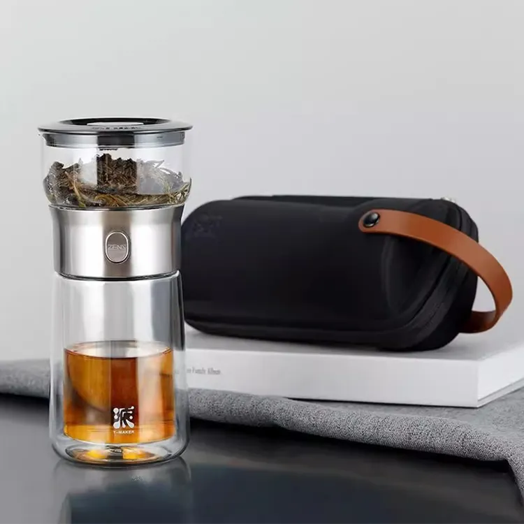 户外旅行露营泡茶杯车载保温杯茶水分离器具泡茶壶移动茶具飘逸杯