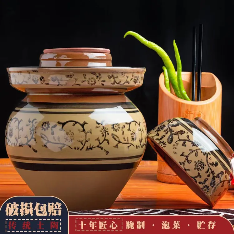 精品泡菜坛子四川家用土陶老式酸菜坛陶瓷加厚酸菜密封腌咸菜坛子