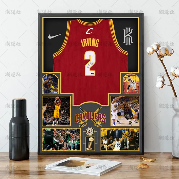 NBA球星欧文挂画篮球球衣主题卧室床头装饰画男孩书房儿童房壁画