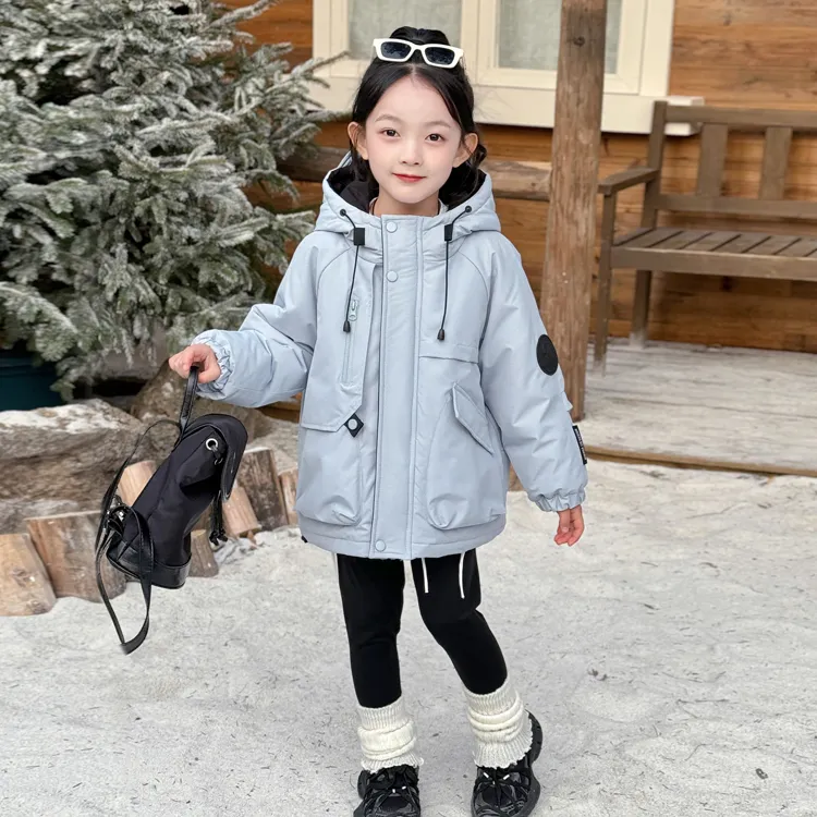 女童冬季时尚洋气羽绒服韩版儿童冲锋衣三防面料保暖外套百搭
