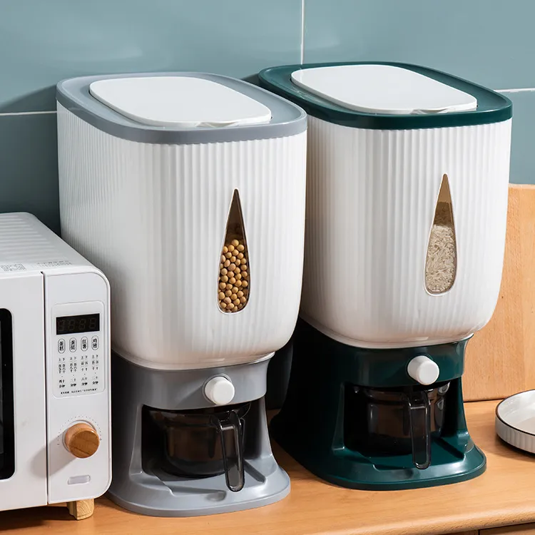 【新疆西藏包邮】20斤米桶塑料杂粮桶按压式储米箱 防虫防潮米桶