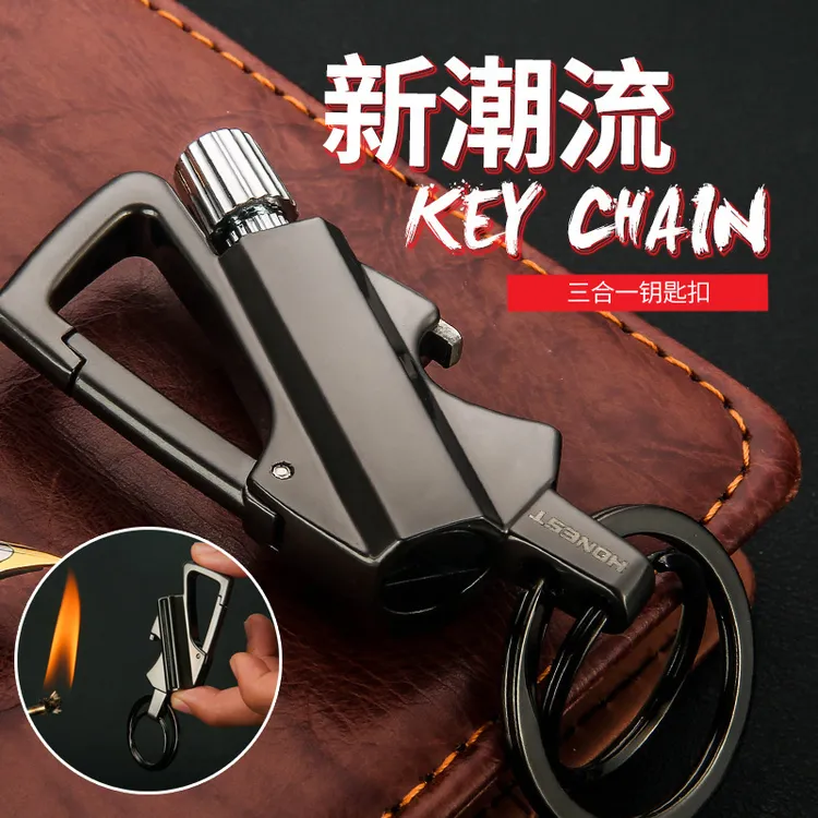 万次火柴带多功能钥匙扣户外防水便携BCK2-666