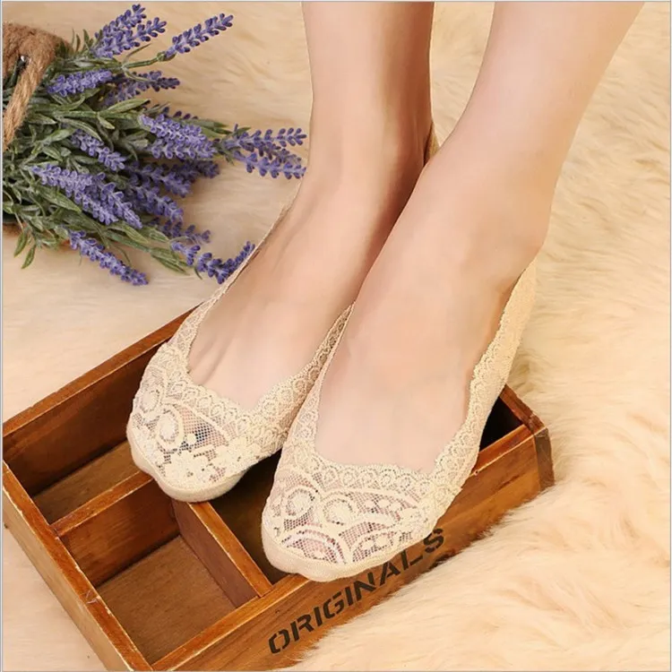 夏季蕾丝硅胶船袜 无痕锁边隐形浅口短袜子防脱防滑耐穿船袜薄款